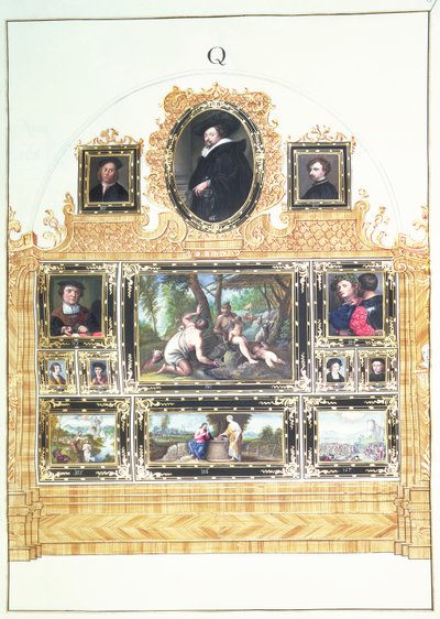 Buch I f.Q Gemaltes Inventar der Sammlung von Kaiser Karl VI. in der Stallburg, Wien, 1720-30 von Ferdinand Storffer or Astorffer